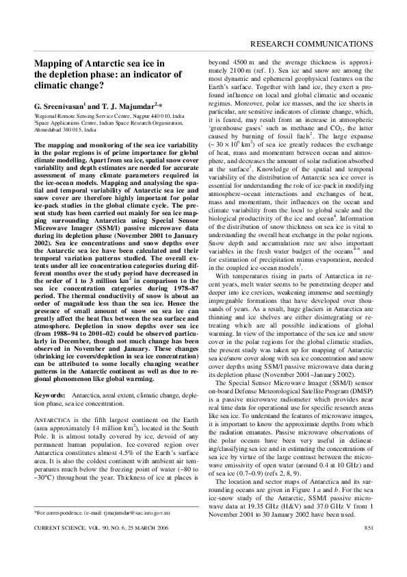 (PDF) Mapping of Antarctic sea ice in the depletion phase: an indicator ...