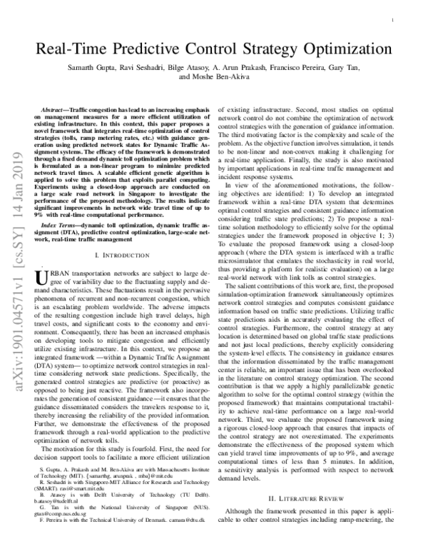 (PDF) Real-Time Predictive Control Strategy Optimization
