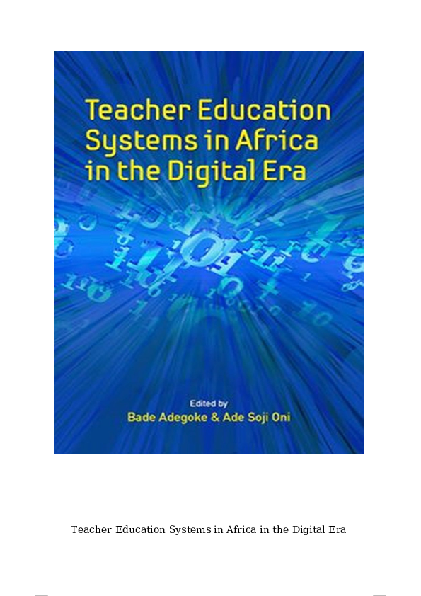 (PDF) Teacher Education Systems in Africa in the Digital Era