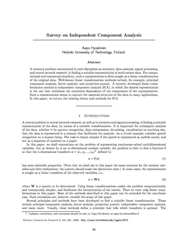 (PDF) Independent Component Analysis Based on Nonparametric Density ...