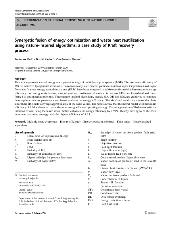 (PDF) Synergetic fusion of energy optimization and waste heat