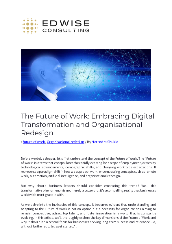 (PDF) The Future of Work: Embracing Digital Transformation and ...