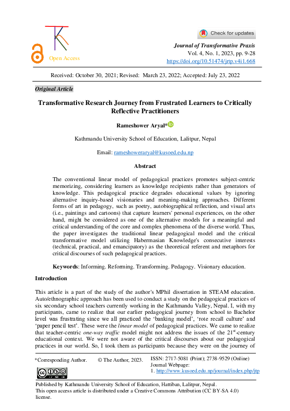 (PDF) Transformative Research Journey from Frustrated Learners to ...