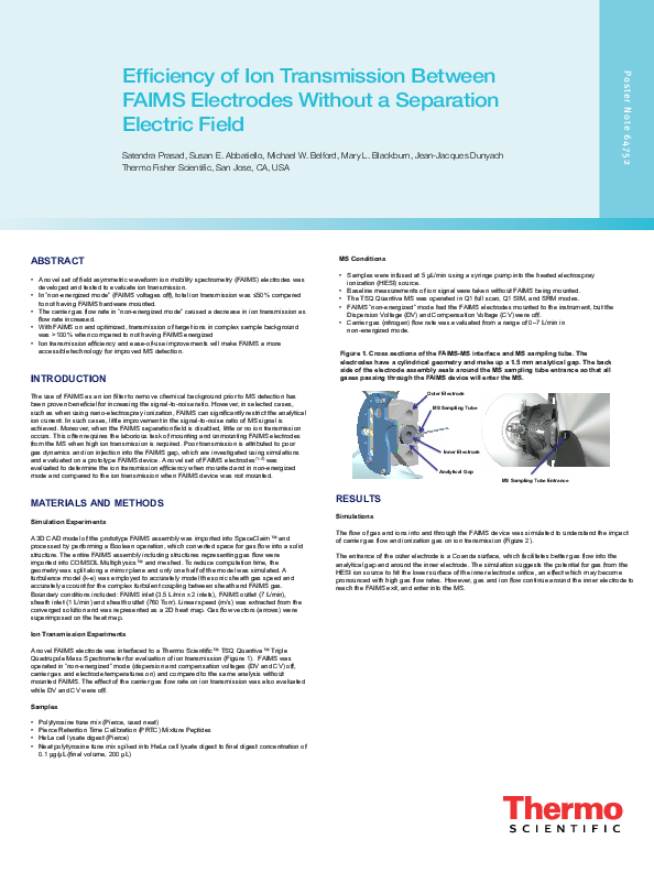 (PDF) Efficiency of Ion Transmission Between FAIMS Electrodes Without a ...