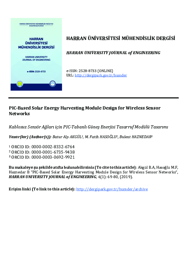 (PDF) PIC-Based Solar Energy Harvesting Module Design for Wireless ...