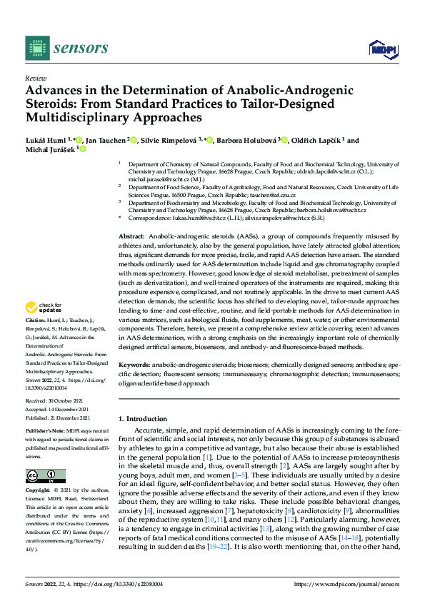 (PDF) Advances in the Determination of Anabolic-Androgenic Steroids ...