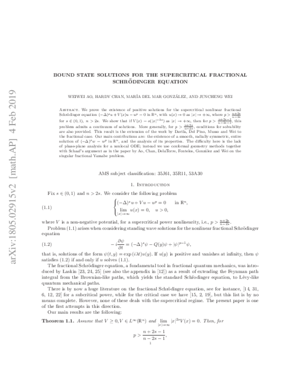 (PDF) Bound state solutions for the supercritical fractional ...