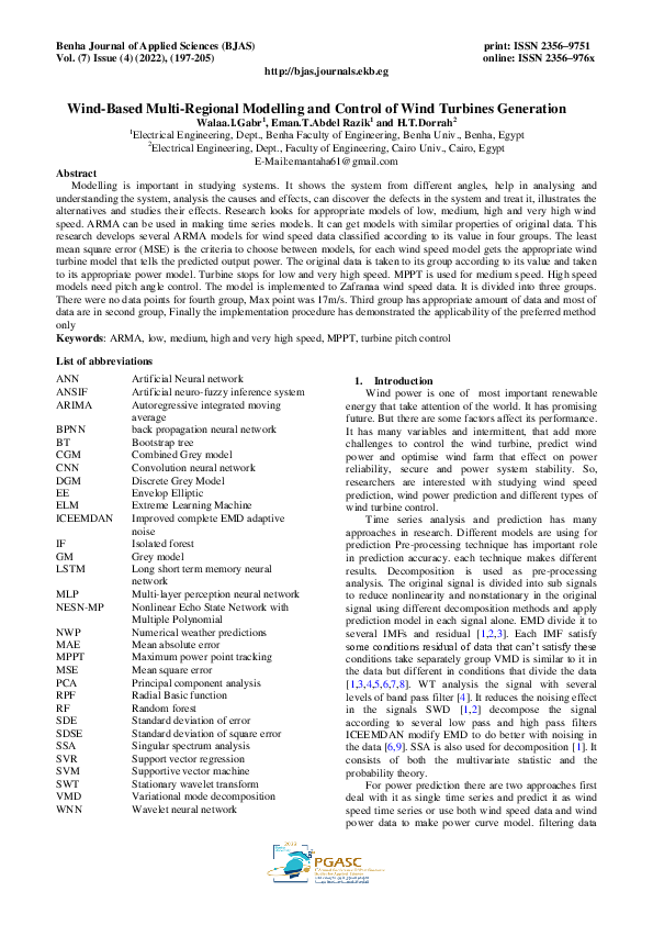 (PDF) Wind-Based Multi-Regional Modelling and Control of Wind Turbines ...