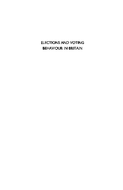 (PDF) Elections and Voting Behaviour in Britain