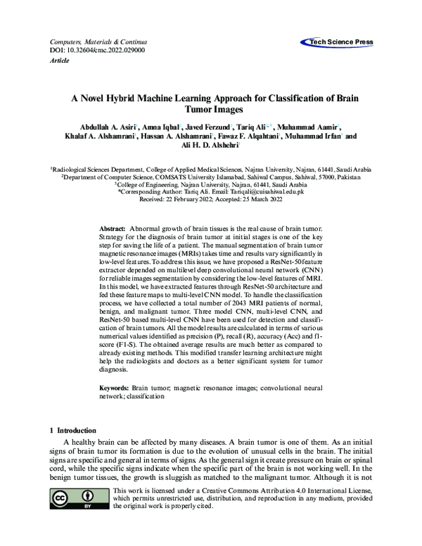(PDF) A Novel Hybrid Machine Learning Approach for Classification of ...