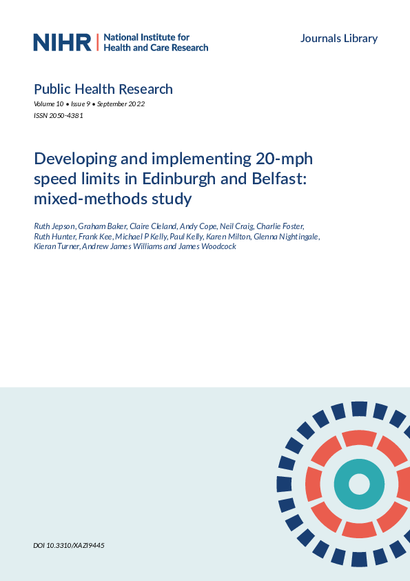 (PDF) Developing and implementing 20-mph speed limits in Edinburgh and ...