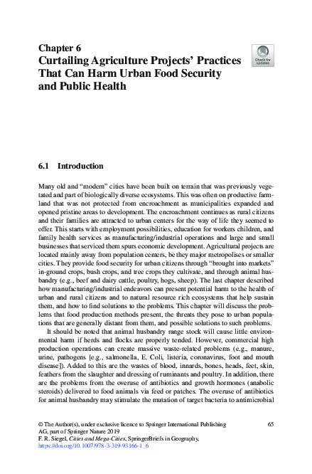 (PDF) Curtailing Agriculture Projects’ Practices That Can Harm Urban ...