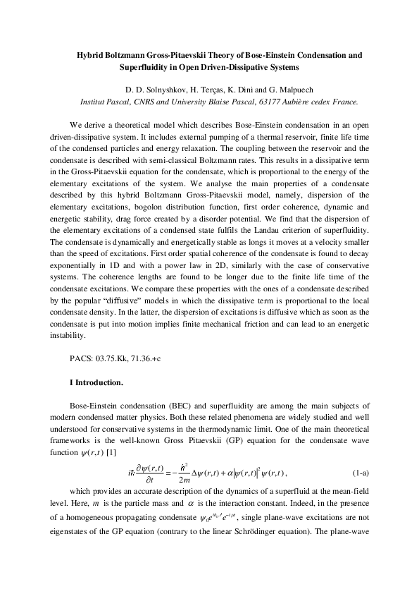 (PDF) Kinetic Theory of Bose-Einstein Condensation and Superfluidity in ...