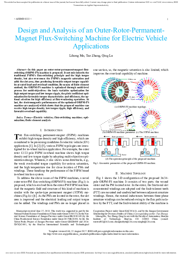(PDF) Design and analysis of an outer rotor permanent magnet alternator ...