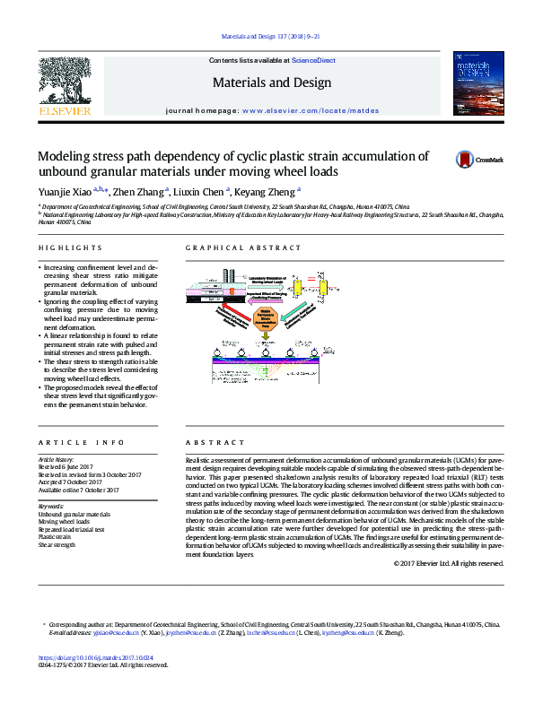 (PDF) Modeling stress path dependency of cyclic plastic strain ...