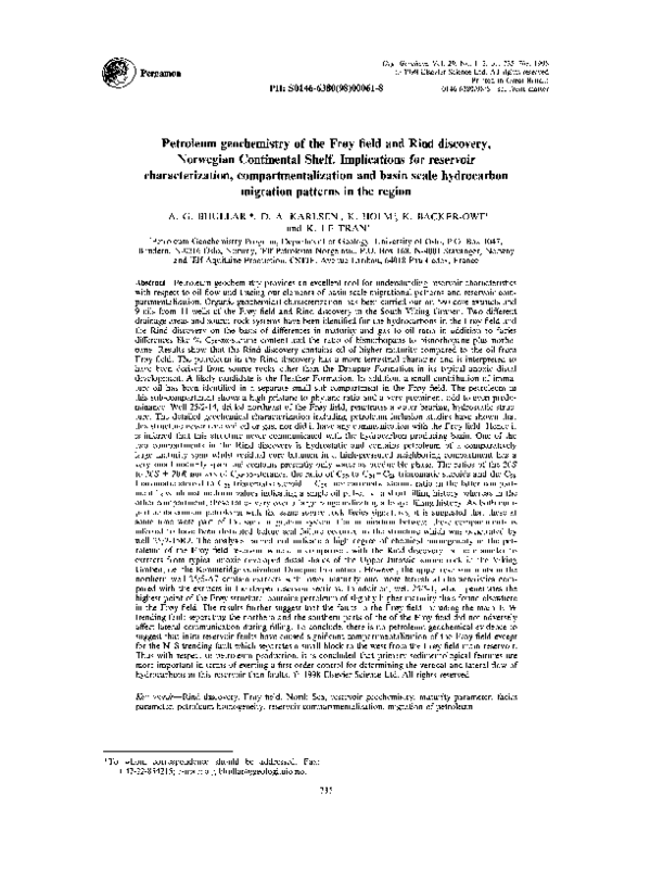 (PDF) Petroleum geochemistry of the Frøy field and Rind discovery ...