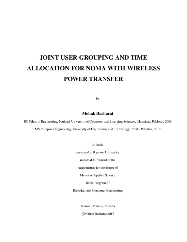 (PDF) Joint user grouping and time allocation for NOMA with wireless ...