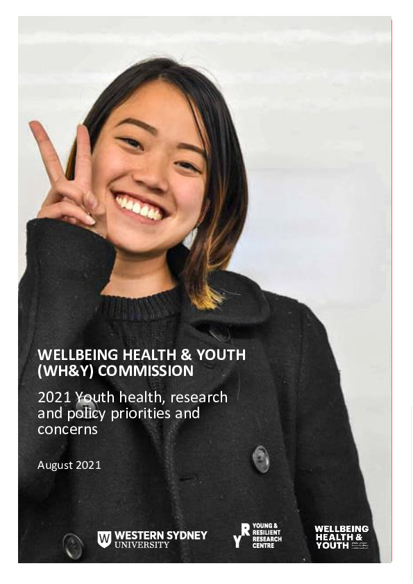 (PDF) Wellbeing Health and Youth Commission: 2021 youth health research ...