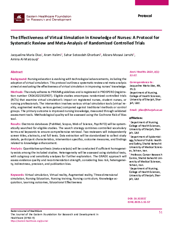 (PDF) The Effectiveness of Virtual Simulation in Knowledge of Nurses: A ...