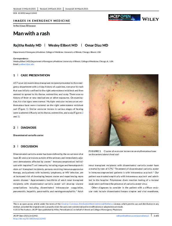 (PDF) Man with a rash