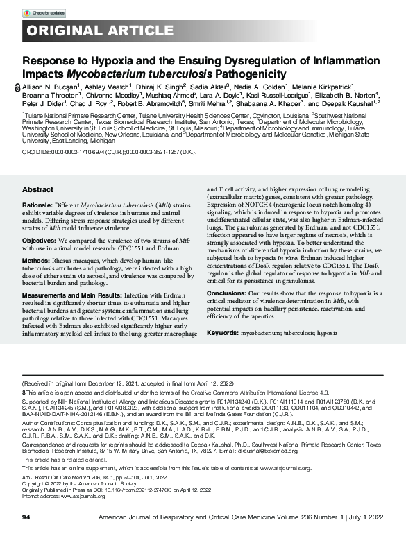 (PDF) Response to Hypoxia and the Ensuing Dysregulation of Inflammation ...