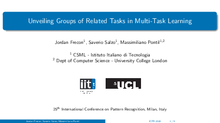 (PDF) Unveiling Groups of Related Tasks in Multi - Task Learning