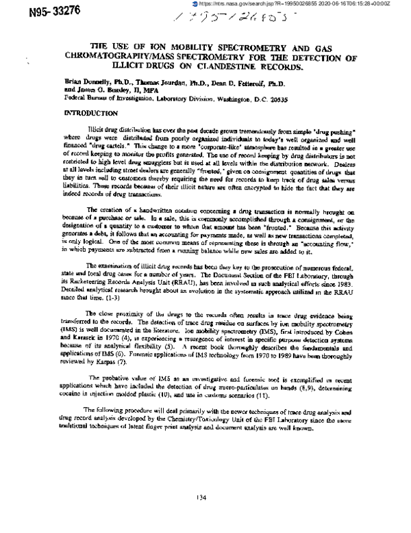 (PDF) The use of ion mobility spectrometry and gas chromatography/mass ...