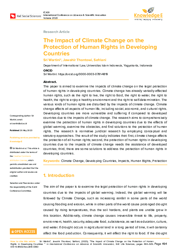 (PDF) The Impact of Climate Change on the Protection of Human Rights in ...