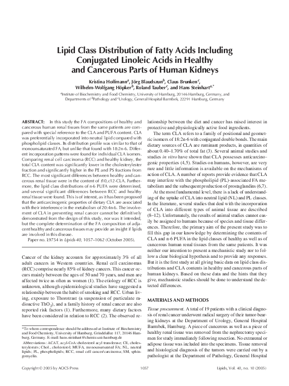 (PDF) Lipid class distribution of fatty acids including conjugated ...