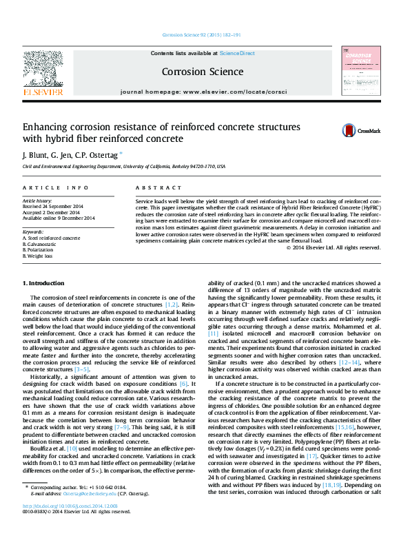 (PDF) Enhancing corrosion resistance of reinforced concrete structures ...
