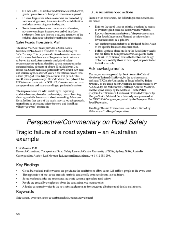 (PDF) Tragic failure of a road system: an Australian example