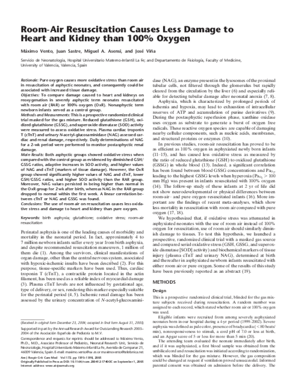 (PDF) Room-Air Resuscitation Causes Less Damage to Heart and Kidney ...