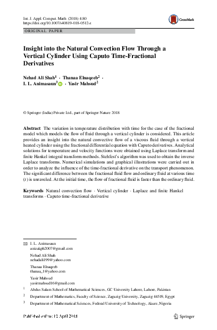 (PDF) Insight into the Natural Convection Flow Through a Vertical ...