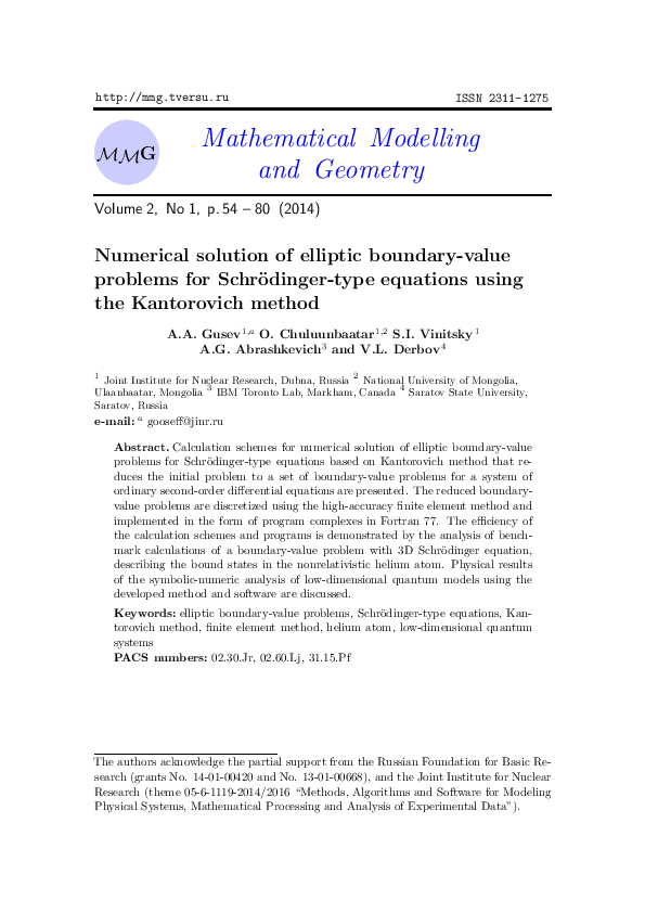 (PDF) Numerical solution of elliptic boundary-value problems for ...