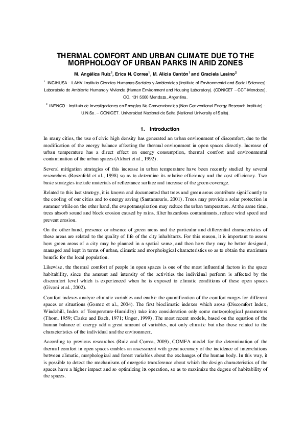 (PDF) Thermal Comfort and Urban Climate Due to the Morphology of Urban ...