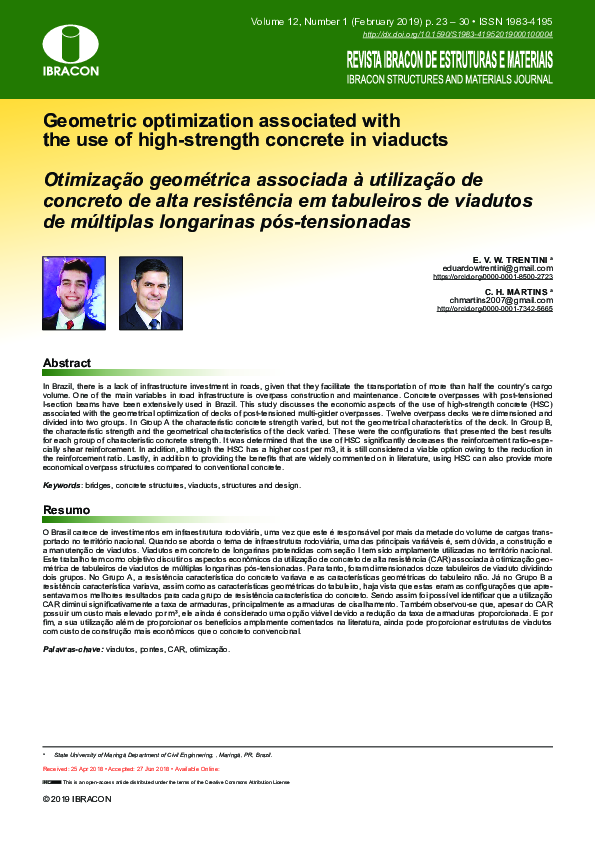 (PDF) Geometric optimization associated with the use of high-strength ...