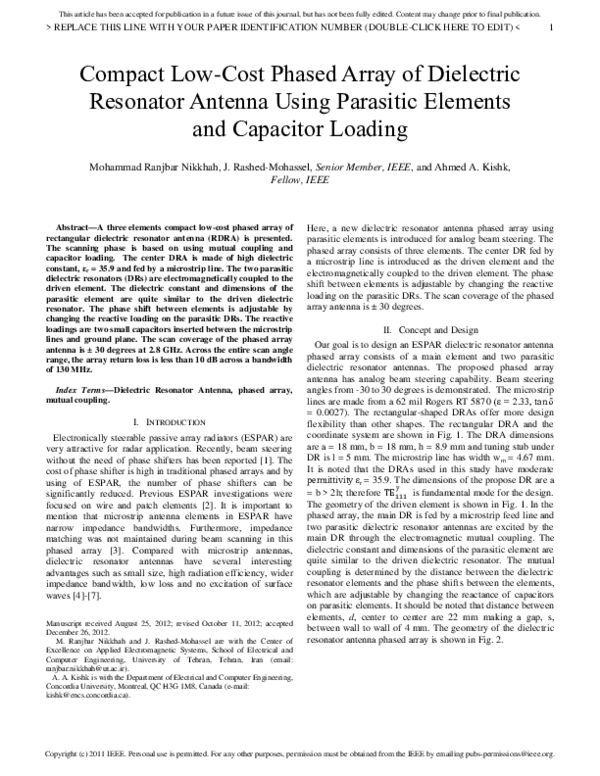 (PDF) Compact Low-Cost Phased Array of Dielectric Resonator Antenna ...