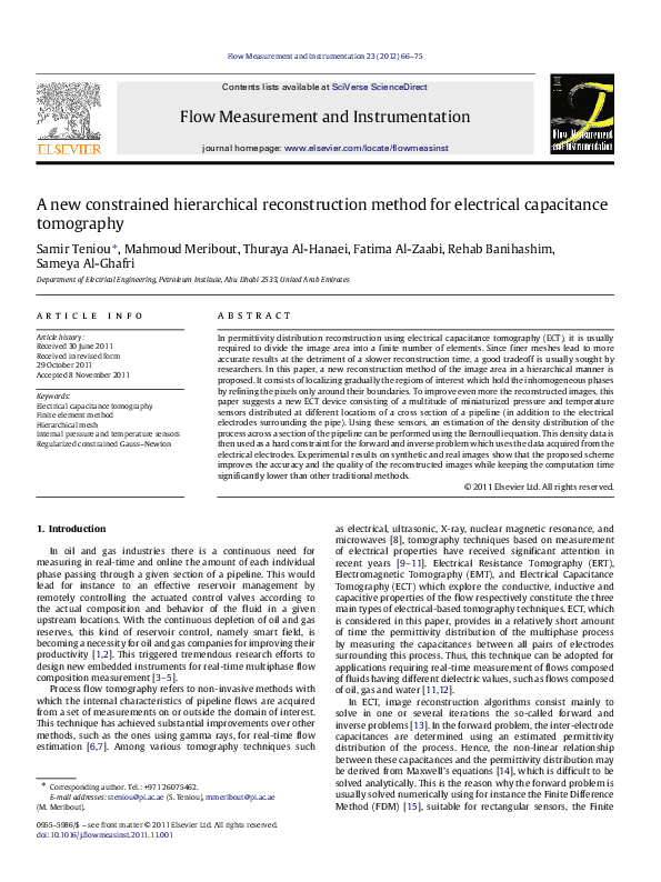 (PDF) A new constrained hierarchical reconstruction method for ...