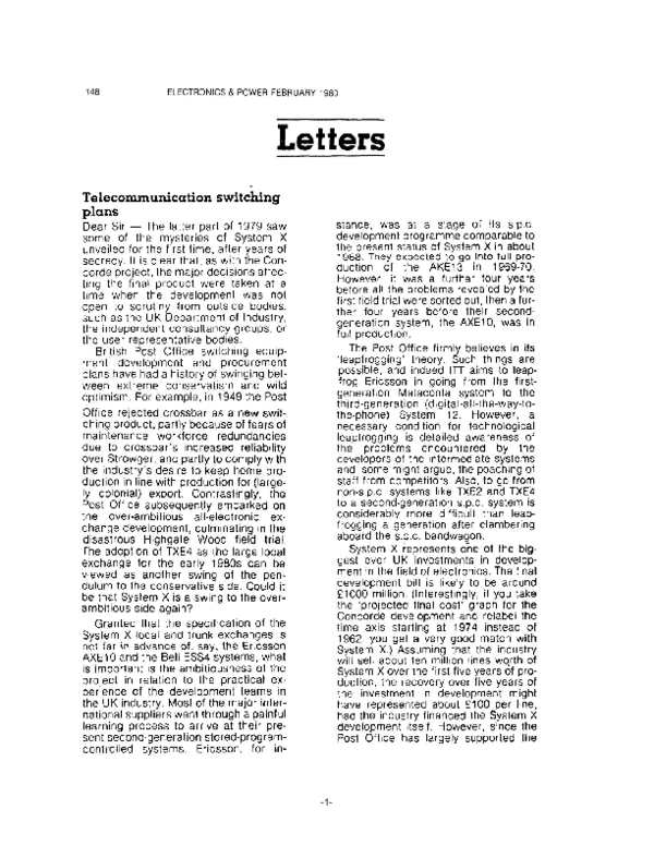 (PDF) Telecommunication switching plans