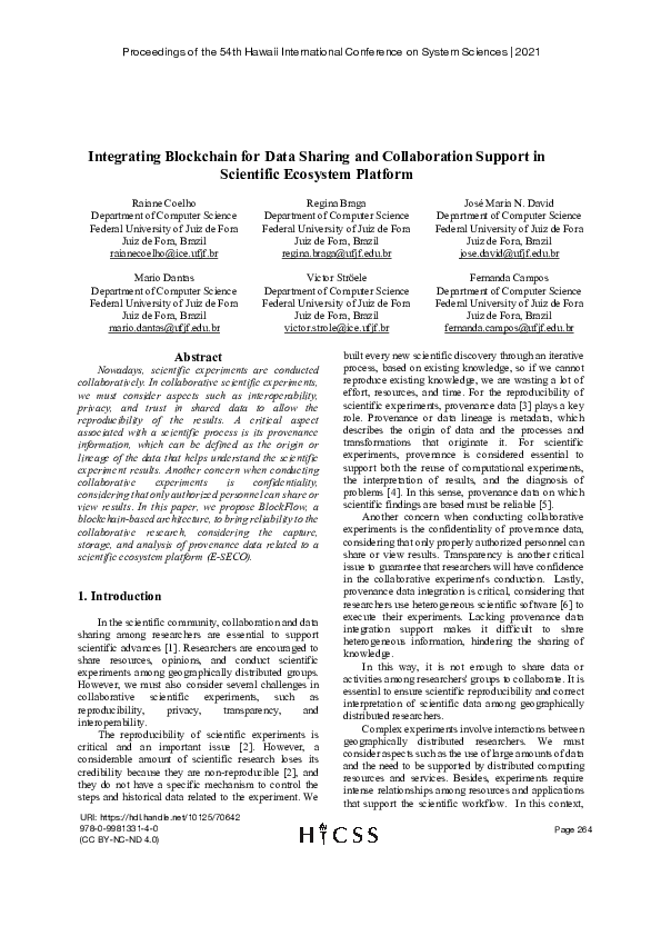 (PDF) Integrating Blockchain for Data Sharing and Collaboration Support ...