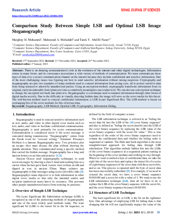 (PDF) Comparison Study Between Simple LSB and Optimal LSB Image ...