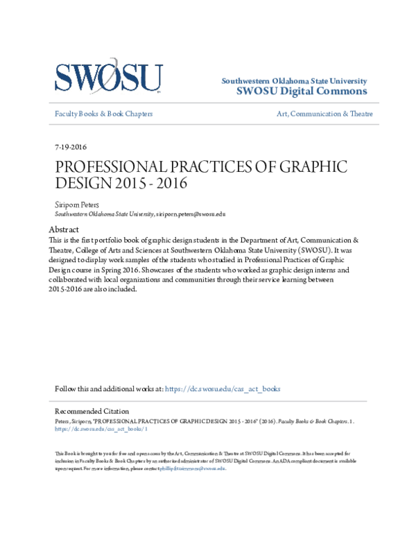 (PDF) Professional Practices of Graphic Design 2015 - 2016