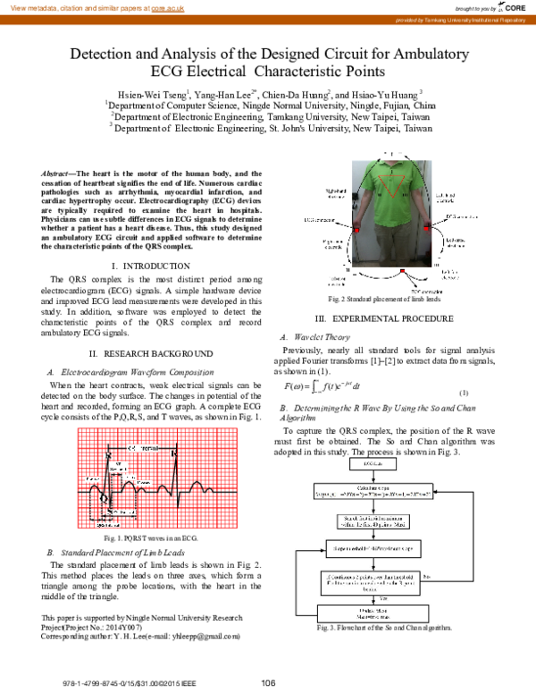 (PDF) Detection and analysis of the designed circuit for ambulatory ECG ...