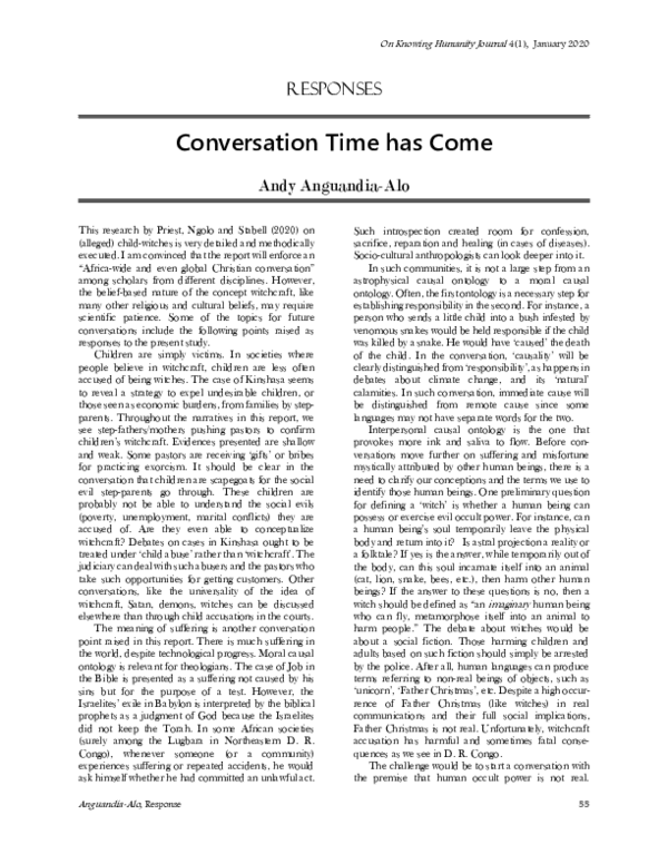 (PDF) 2. Conversation Time Has Come