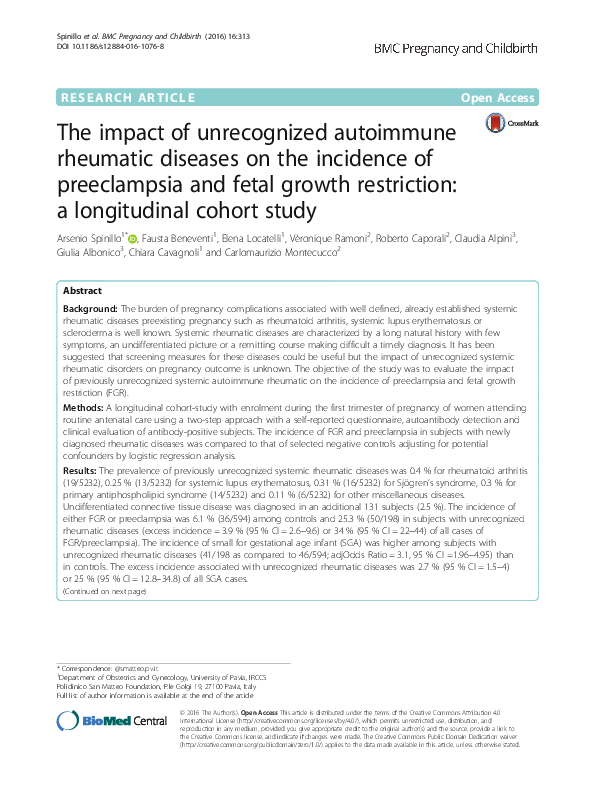 (PDF) The impact of unrecognized autoimmune rheumatic diseases on the ...