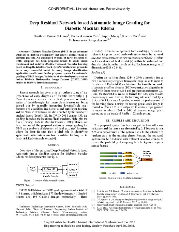 (PDF) Deep Residual Network based Automatic Image Grading for Diabetic ...