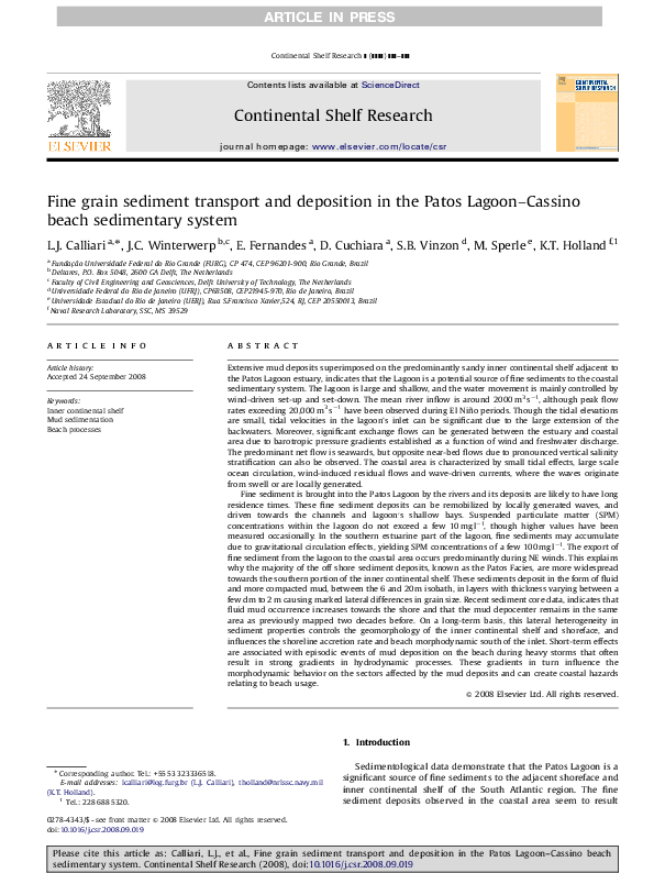 (PDF) Fine grain sediment transport and deposition in the Patos Lagoon ...
