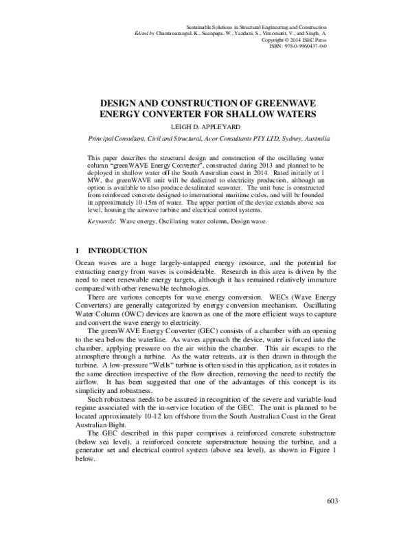 (PDF) Design and Construction of Greenwave Energy Converter for Shallow ...