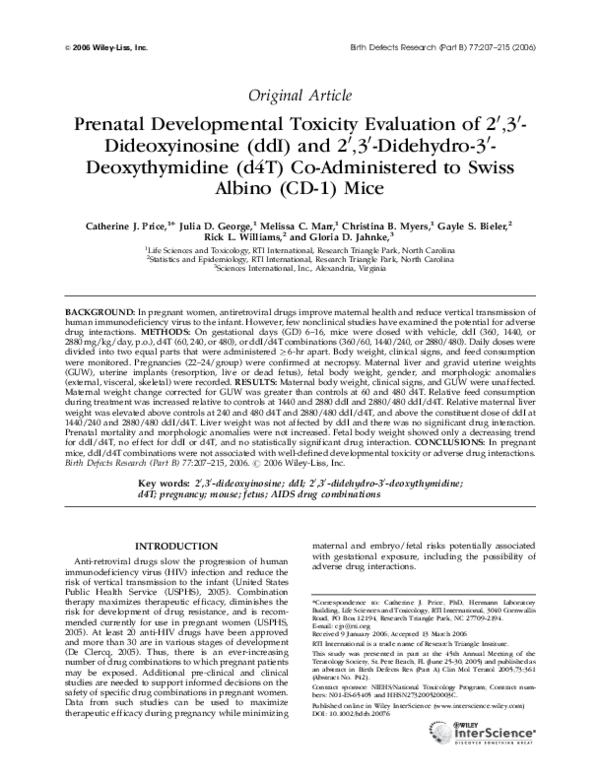 (PDF) Prenatal developmental toxicity evaluation of Verbena officinalis ...