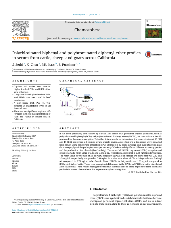 (PDF) Polychlorinated Biphenyl and Polybrominated Diphenyl Ether ...